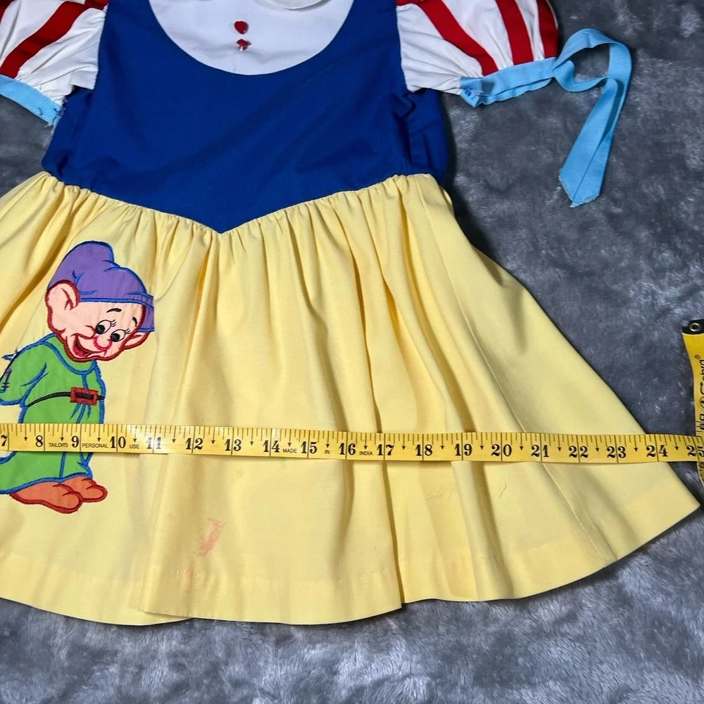 Disney Snow White Dress Dopey Vintage Made In The USA 1970s Disneyland